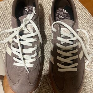 Adidas Women's Brown and White Sneakers
